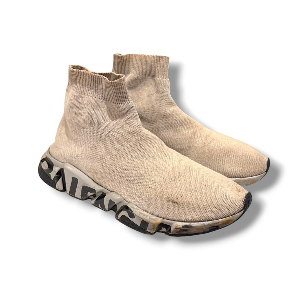Balenciaga Speed Sneaker ‘Midsole Graffiti Grey’ | Size 43EU(10US)
